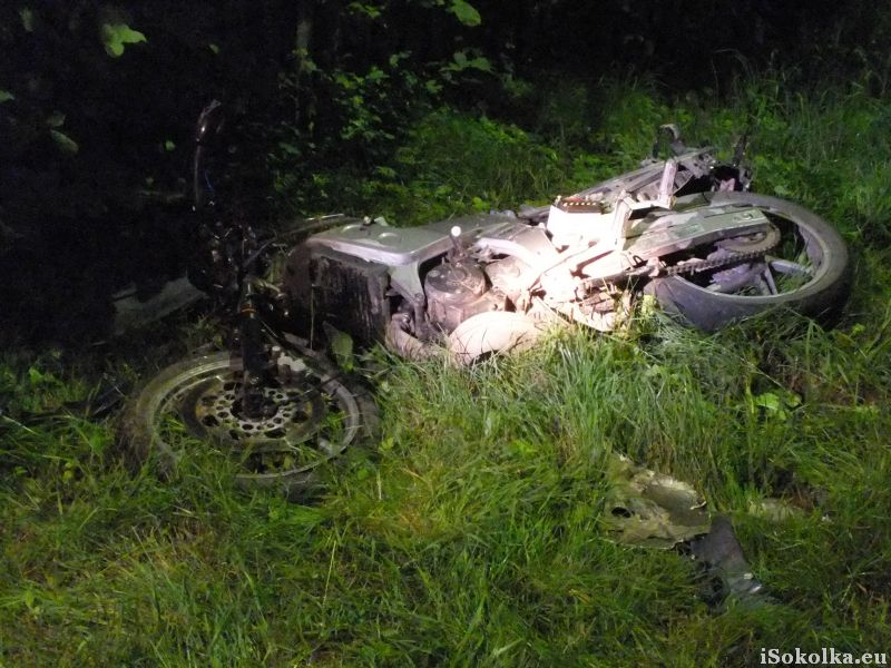 Motocykl zniszczony po wypadku (iSokolka.eu)