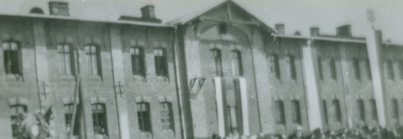 Budynek koszarowy w 1939 roku. Dziś Osiedle Zielone 4